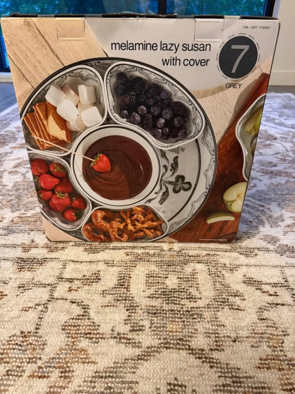 7-piece Melamine Lazy Susan with Cover